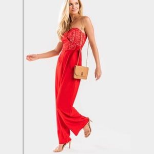 Francesca’s Red Jumpsuit